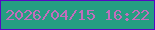 文字の大きさ：2、枠の色：5608c3、背景の色：259e82、文字の色：c26dbc 無料ブログパーツのブログ時計