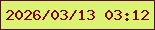 文字の大きさ：5、枠の色：560b21、背景の色：daf372、文字の色：81020a 無料ブログパーツのブログ時計