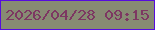 文字の大きさ：3、枠の色：560cde、背景の色：878b73、文字の色：7d3762 無料ブログパーツのブログ時計