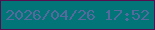 文字の大きさ：4、枠の色：560e4f、背景の色：017578、文字の色：56699d 無料ブログパーツのブログ時計