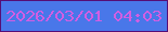 文字の大きさ：4、枠の色：560e76、背景の色：4977e9、文字の色：d15ee3 無料ブログパーツのブログ時計