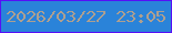 文字の大きさ：4、枠の色：560ff6、背景の色：2a83d9、文字の色：ad9f90 無料ブログパーツのブログ時計