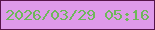 文字の大きさ：4、枠の色：561449、背景の色：de9ae9、文字の色：6eb75a 無料ブログパーツのブログ時計