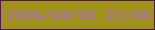 文字の大きさ：4、枠の色：56145b、背景の色：9f9317、文字の色：ad66d1 無料ブログパーツのブログ時計