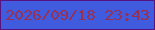 文字の大きさ：3、枠の色：561480、背景の色：415bde、文字の色：953155 無料ブログパーツのブログ時計