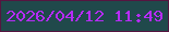 文字の大きさ：3、枠の色：561540、背景の色：20494b、文字の色：b62cf7 無料ブログパーツのブログ時計