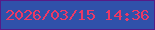 文字の大きさ：4、枠の色：561b87、背景の色：3051aa、文字の色：ec3966 無料ブログパーツのブログ時計