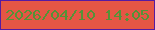 文字の大きさ：3、枠の色：561ba2、背景の色：e55645、文字の色：559337 無料ブログパーツのブログ時計