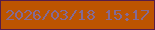 文字の大きさ：3、枠の色：561c48、背景の色：bc5401、文字の色：846a95 無料ブログパーツのブログ時計