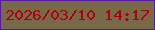 文字の大きさ：3、枠の色：561c9a、背景の色：786a48、文字の色：ad0015 無料ブログパーツのブログ時計