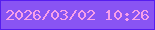 文字の大きさ：1、枠の色：561dee、背景の色：8954f3、文字の色：f7a0e9 無料ブログパーツのブログ時計