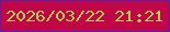 文字の大きさ：3、枠の色：5622a9、背景の色：c00646、文字の色：a9d34e 無料ブログパーツのブログ時計
