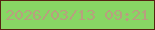 文字の大きさ：2、枠の色：562312、背景の色：88d664、文字の色：b8a07e 無料ブログパーツのブログ時計
