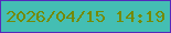 文字の大きさ：5、枠の色：5629bb、背景の色：44beb3、文字の色：758a05 無料ブログパーツのブログ時計