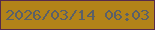 文字の大きさ：3、枠の色：562a4c、背景の色：b28319、文字の色：5a6068 無料ブログパーツのブログ時計