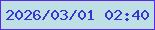 文字の大きさ：4、枠の色：562ae6、背景の色：bee0e5、文字の色：3534d4 無料ブログパーツのブログ時計