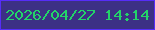 文字の大きさ：3、枠の色：562df8、背景の色：3c3085、文字の色：23d469 無料ブログパーツのブログ時計