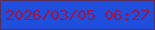 文字の大きさ：3、枠の色：562e59、背景の色：1f4edd、文字の色：9c1547 無料ブログパーツのブログ時計