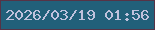 文字の大きさ：3、枠の色：563346、背景の色：21607a、文字の色：bfc2dd 無料ブログパーツのブログ時計