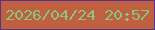 文字の大きさ：1、枠の色：56348d、背景の色：c16040、文字の色：88c67e 無料ブログパーツのブログ時計