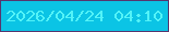 文字の大きさ：4、枠の色：56366e、背景の色：0bc4e5、文字の色：53f3f8 無料ブログパーツのブログ時計