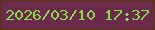 文字の大きさ：1、枠の色：563806、背景の色：6c2a4b、文字の色：8bda52 無料ブログパーツのブログ時計