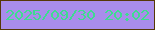 文字の大きさ：1、枠の色：563807、背景の色：a98deb、文字の色：3edc90 無料ブログパーツのブログ時計