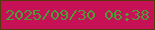 文字の大きさ：1、枠の色：56390b、背景の色：c71156、文字の色：4c9b37 無料ブログパーツのブログ時計