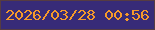 文字の大きさ：3、枠の色：563c42、背景の色：372b78、文字の色：f69a2a 無料ブログパーツのブログ時計