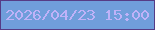 文字の大きさ：3、枠の色：563c86、背景の色：709edb、文字の色：bfb2f8 無料ブログパーツのブログ時計