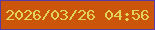 文字の大きさ：1、枠の色：563ca3、背景の色：cc550c、文字の色：e1d458 無料ブログパーツのブログ時計