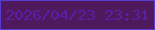 文字の大きさ：4、枠の色：563dd0、背景の色：51195d、文字の色：591fa8 無料ブログパーツのブログ時計