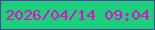文字の大きさ：3、枠の色：563e99、背景の色：1bd07a、文字の色：ea07ca 無料ブログパーツのブログ時計