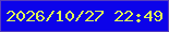 文字の大きさ：1、枠の色：563ebd、背景の色：0c03ea、文字の色：dff754 無料ブログパーツのブログ時計