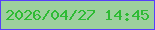 文字の大きさ：4、枠の色：563ffa、背景の色：9dd09d、文字の色：2ebb33 無料ブログパーツのブログ時計