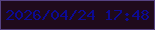 文字の大きさ：2、枠の色：564282、背景の色：1f0a1b、文字の色：0d0a93 無料ブログパーツのブログ時計