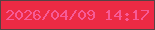 文字の大きさ：1、枠の色：564344、背景の色：ed2a44、文字の色：f65b96 無料ブログパーツのブログ時計