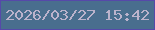 文字の大きさ：2、枠の色：5649a9、背景の色：496e8e、文字の色：bbb3cc 無料ブログパーツのブログ時計