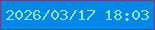 文字の大きさ：1、枠の色：564a8c、背景の色：0188e8、文字の色：97e2b1 無料ブログパーツのブログ時計