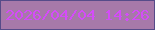 文字の大きさ：2、枠の色：564b89、背景の色：a779a9、文字の色：d44cf8 無料ブログパーツのブログ時計