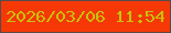 文字の大きさ：4、枠の色：564c4b、背景の色：f53806、文字の色：c9c00a 無料ブログパーツのブログ時計