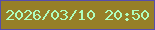 文字の大きさ：1、枠の色：564dac、背景の色：967f27、文字の色：affebe 無料ブログパーツのブログ時計