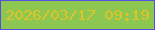 文字の大きさ：3、枠の色：564ee0、背景の色：8cc851、文字の色：e0c327 無料ブログパーツのブログ時計
