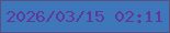 文字の大きさ：3、枠の色：565181、背景の色：3f78ba、文字の色：60389d 無料ブログパーツのブログ時計