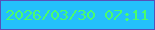 文字の大きさ：3、枠の色：5651b8、背景の色：24c1fb、文字の色：49fc6c 無料ブログパーツのブログ時計