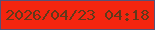 文字の大きさ：2、枠の色：565277、背景の色：f4250f、文字の色：62391b 無料ブログパーツのブログ時計