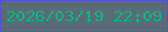 文字の大きさ：1、枠の色：5652d5、背景の色：5a6b78、文字の色：01b885 無料ブログパーツのブログ時計