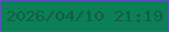 文字の大きさ：1、枠の色：5653b8、背景の色：0b8057、文字の色：115f41 無料ブログパーツのブログ時計