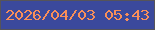 文字の大きさ：2、枠の色：565459、背景の色：3b499c、文字の色：f98f59 無料ブログパーツのブログ時計