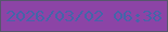 文字の大きさ：2、枠の色：56576d、背景の色：8c44a6、文字の色：4465a9 無料ブログパーツのブログ時計